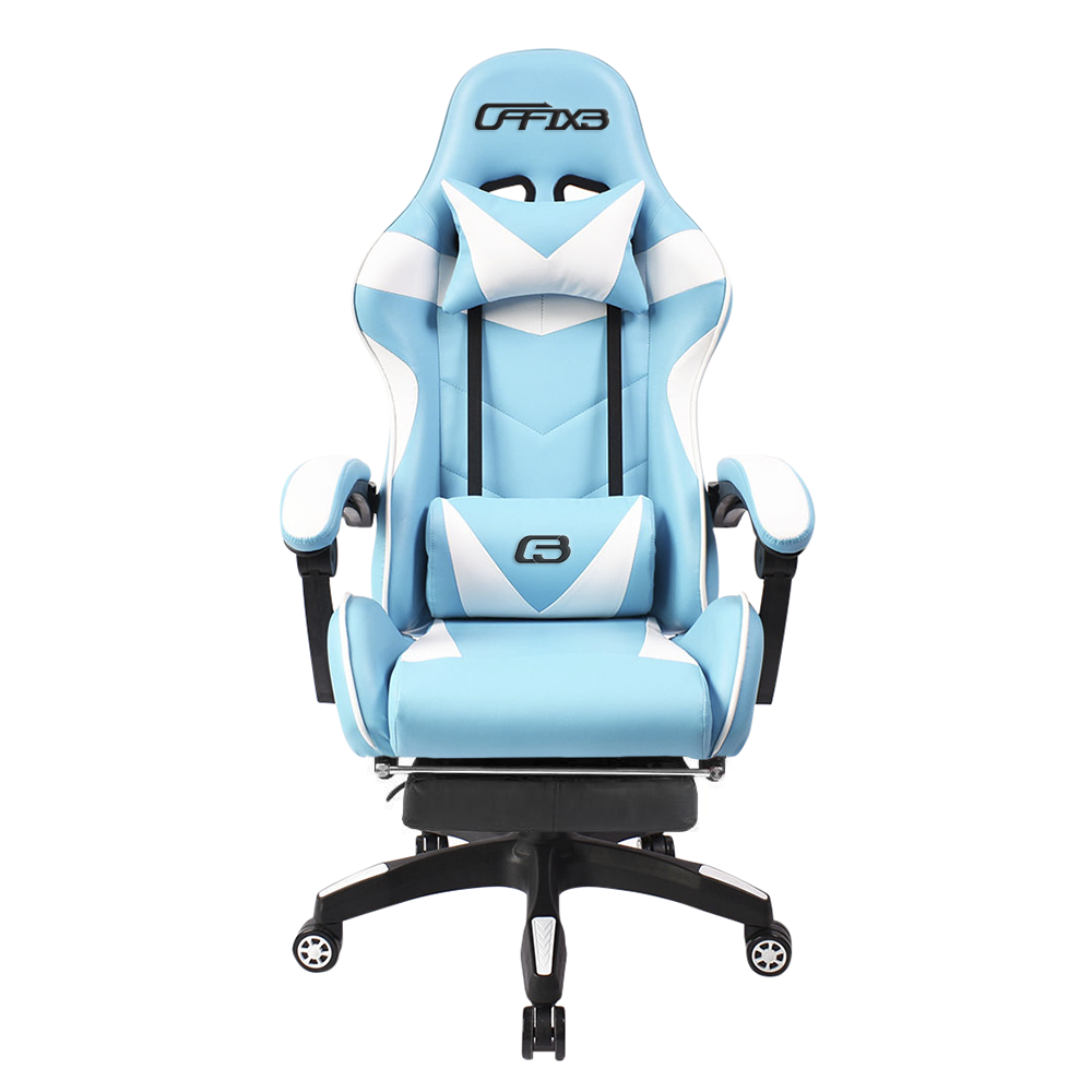 Chaise de bureau Gaming AZRACE simili-cuir avec repose-pieds inclinable 150°
