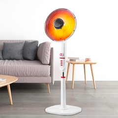 Poêle électrique Parabole 49cm fibre de carbone sur pied 450W et 900W oscillant