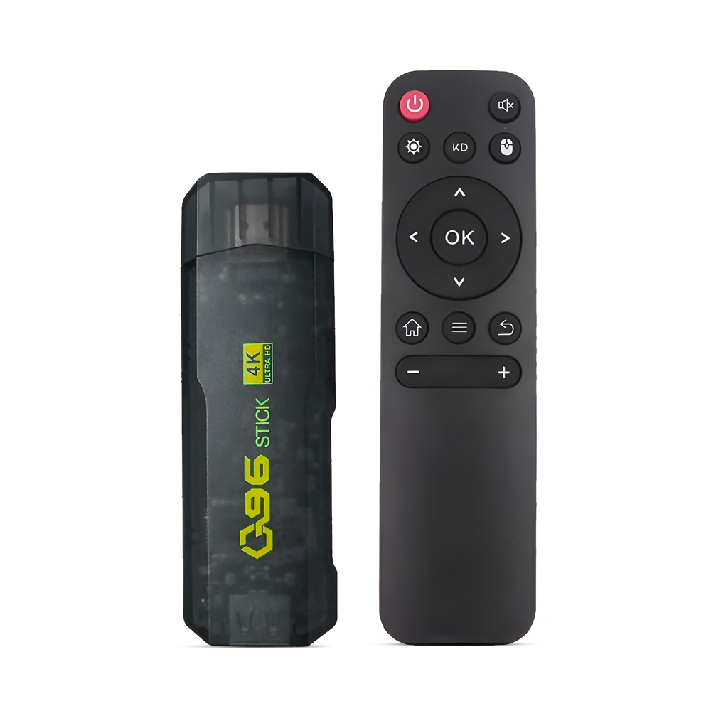 TV Stick Android Ultra HD connexion Wi-Fi télécommande avec pour carte SD