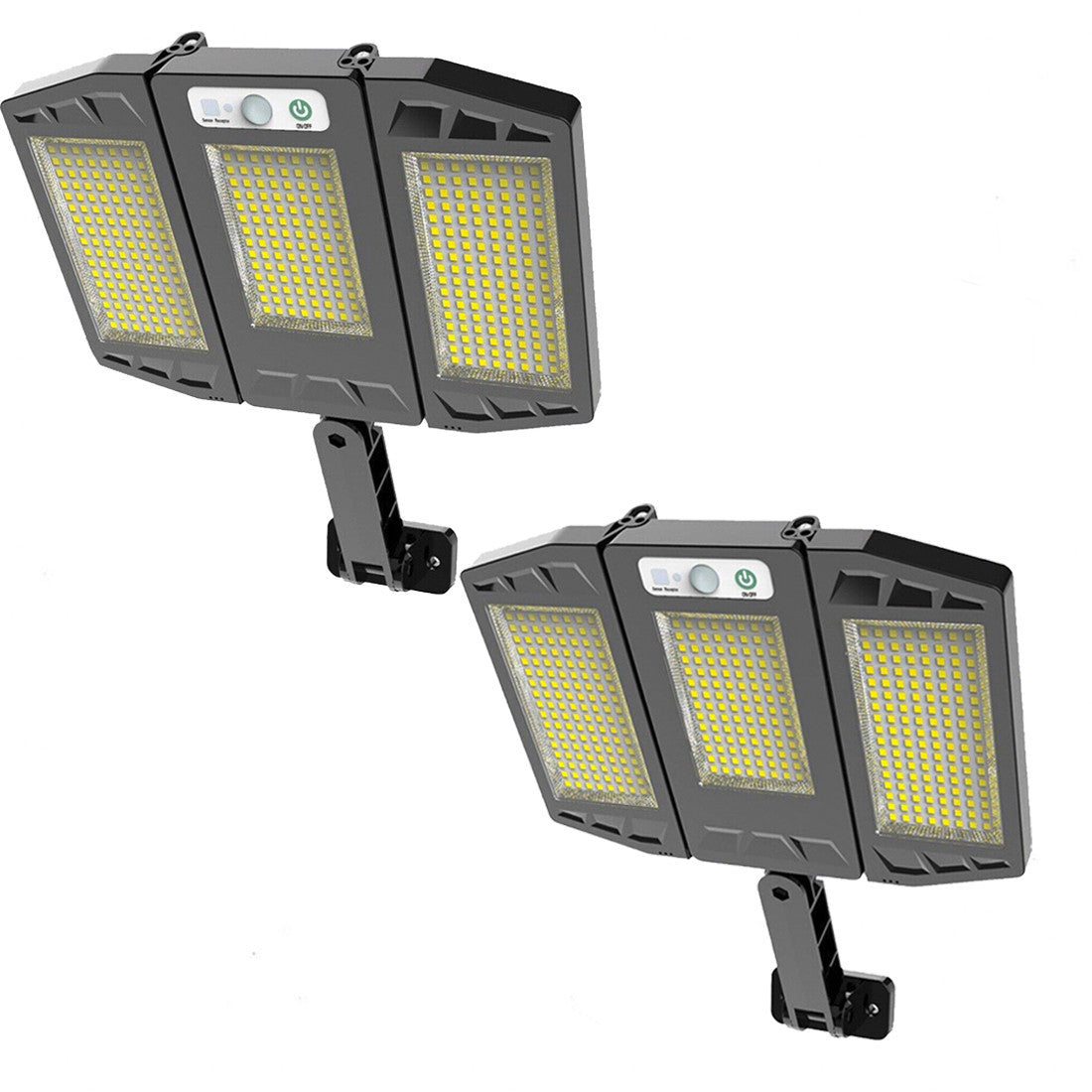 2 projecteurs solaires 384 LED avec capteur de mouvement et télécommande HS-V97
