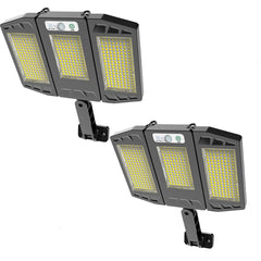 2 projecteurs solaires 384 LED avec capteur de mouvement et télécommande HS-V97