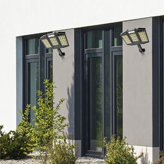 2 projecteurs solaires 384 LED avec capteur de mouvement et télécommande HS-V97