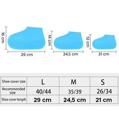 Couvre-chaussures Silicone Imperméable et Antidérapant Réutilisables et Lavables