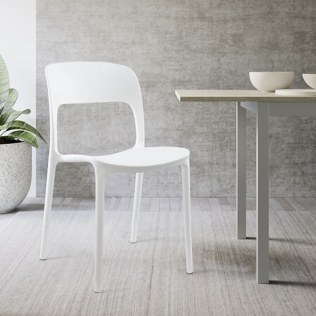 Pack 4 chaises STYLE polypropylène Design moderne empilables Home Bar Restaurant