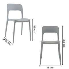 Pack 4 chaises STYLE polypropylène Design moderne empilables Home Bar Restaurant