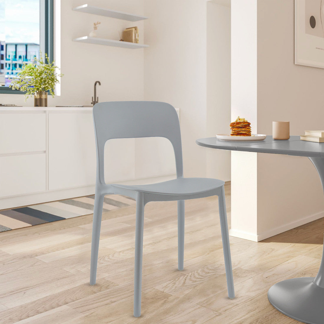 Pack 6 chaises STYLE polypropylène Design moderne empilables Home Bar Restaurant