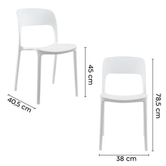 Pack 6 chaises STYLE polypropylène Design moderne empilables Home Bar Restaurant