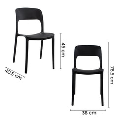 Pack 6 chaises STYLE polypropylène Design moderne empilables Home Bar Restaurant