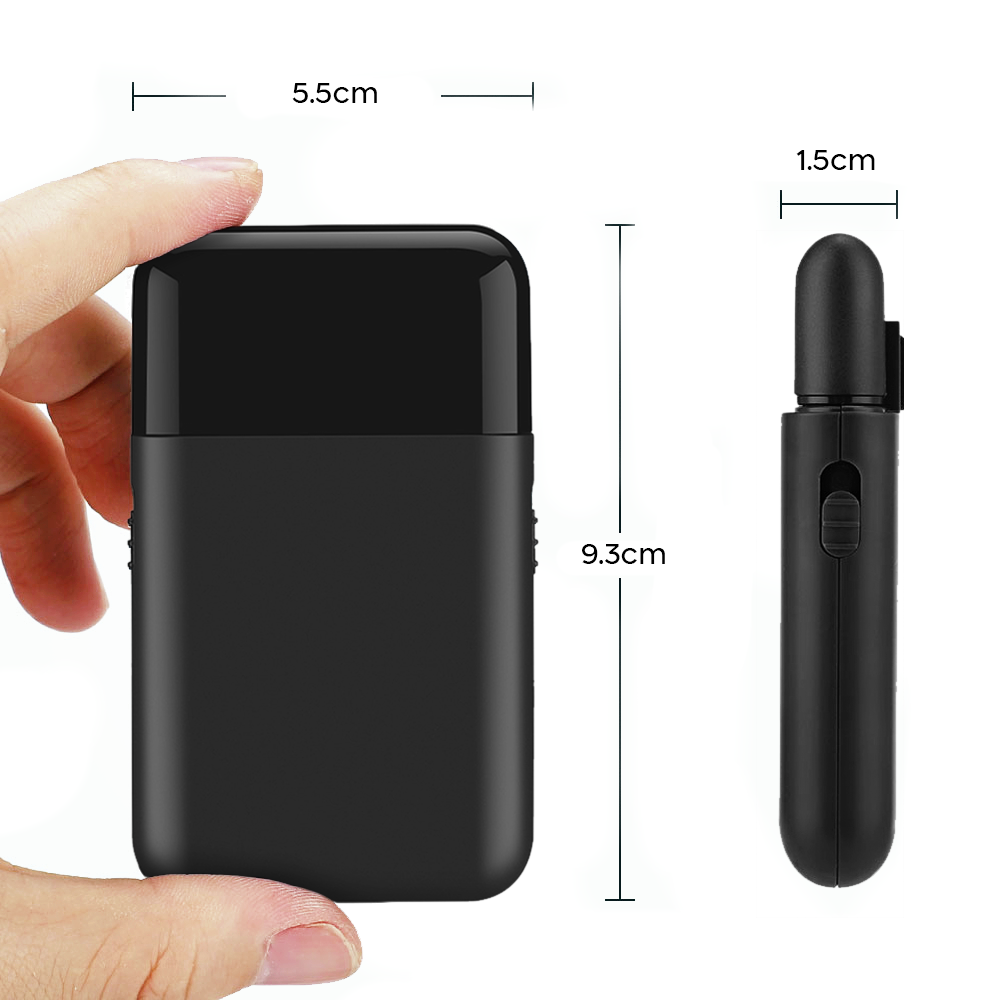 Rasoir à Barbe et Pattes Rechargeable USB et Portable avec Tête de Rechange