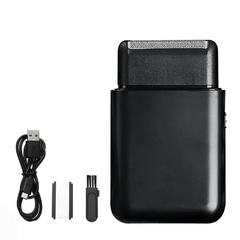 Rasoir à Barbe et Pattes Rechargeable USB et Portable avec Tête de Rechange