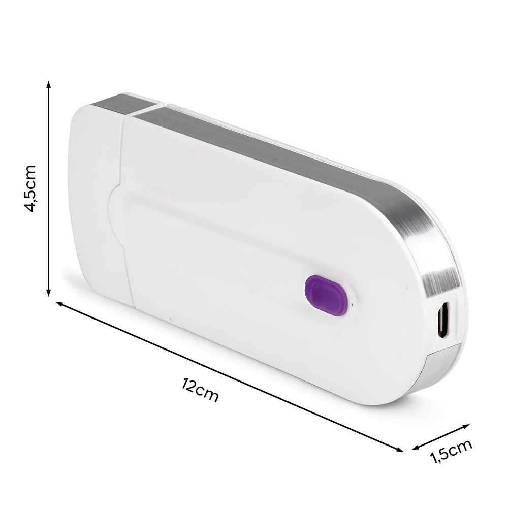 Épilation faciale corporelle portable rechargeable par USB avec lumière 2 têtes