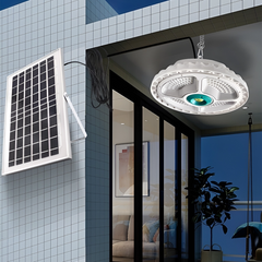 Lampe Plafoniera 236 LED 400W 9000mAh IP66 avec Panneau Solaire et Télécommande