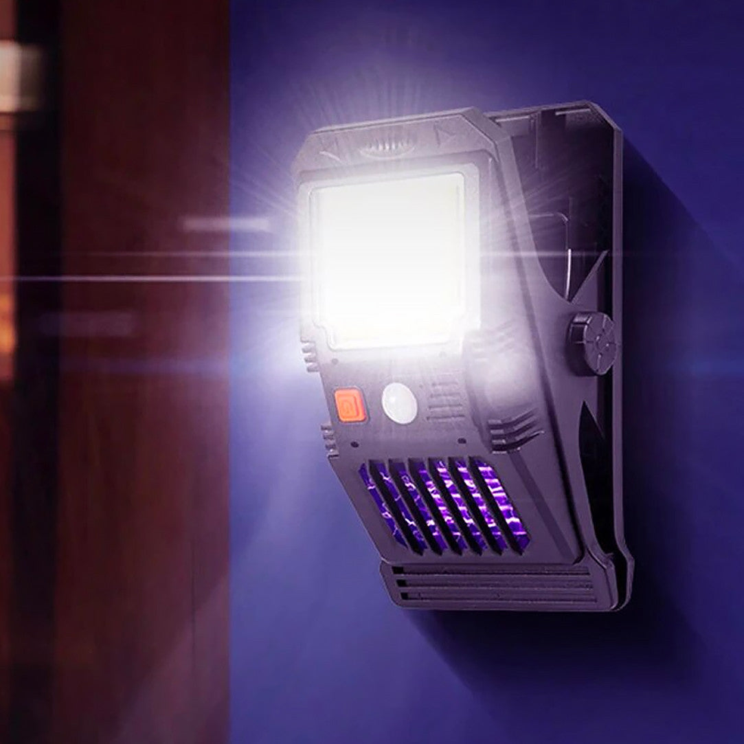 Lampe LED solaire capteur répulsif d'insectes clip lumière d'urgence polyvalent