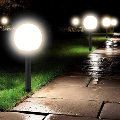 Lampe Sphérique Rechargeable Solaire 15cm pour l'Extérieur avec Piquet de Jardin