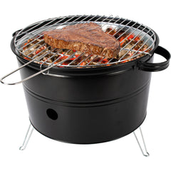 Barbecue à charbon de table rond de 35 cm avec grille portable pour le camping