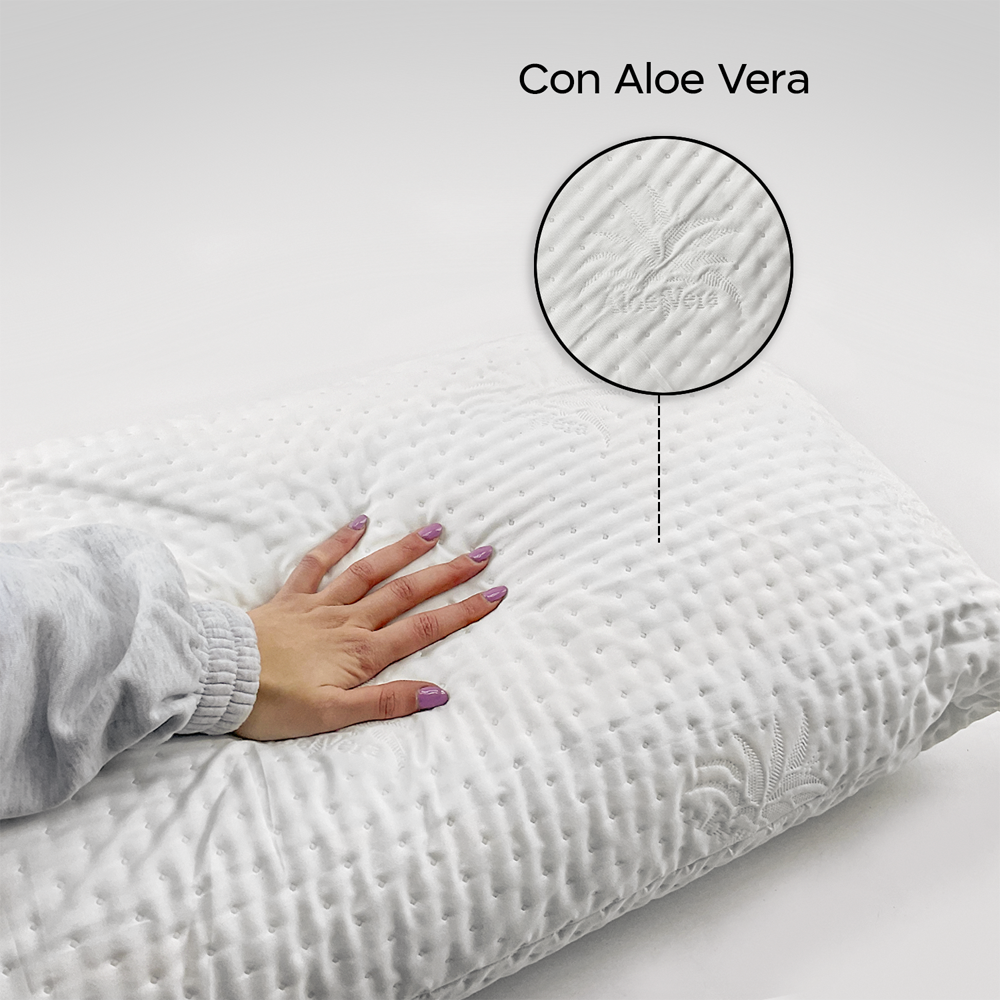 Oreiller de lit orthopédique en plume hypoallergénique matelassé anti-acariens