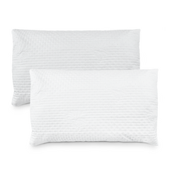 Pack 2 oreillers pour lit en coussins rembourrés de plumes hypoallergéniques