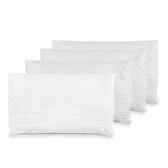 Ensemble de 4 oreillers orthopédiques rembourrés en plumes hypoallergéniques