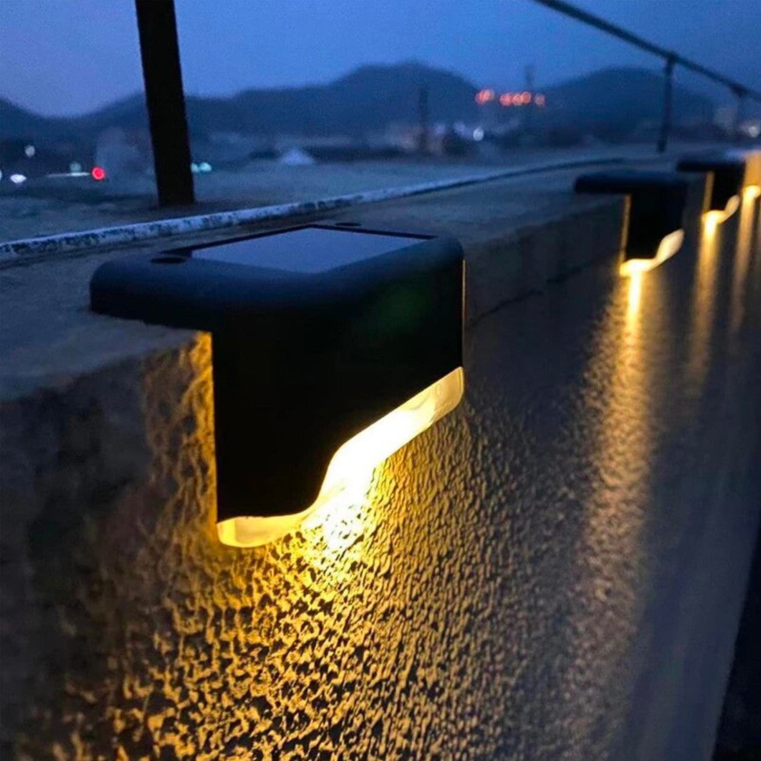 Lampe solaire rechargeable 8 pièces IP66 lumière chaude extérieur