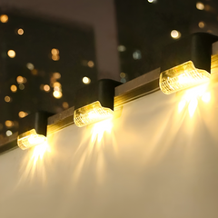 Lampe solaire rechargeable 8 pièces IP66 lumière chaude extérieur