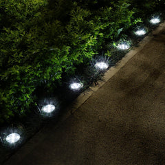 8 pz Projecteur d'Escalier Solaire 8 LED Lumière Froide Imperméable Extérieur
