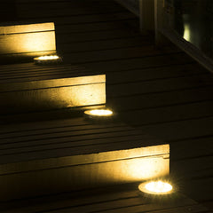 8 pz Projecteur d'Escalier Solaire 8 LED Lumière Froide Imperméable Extérieur