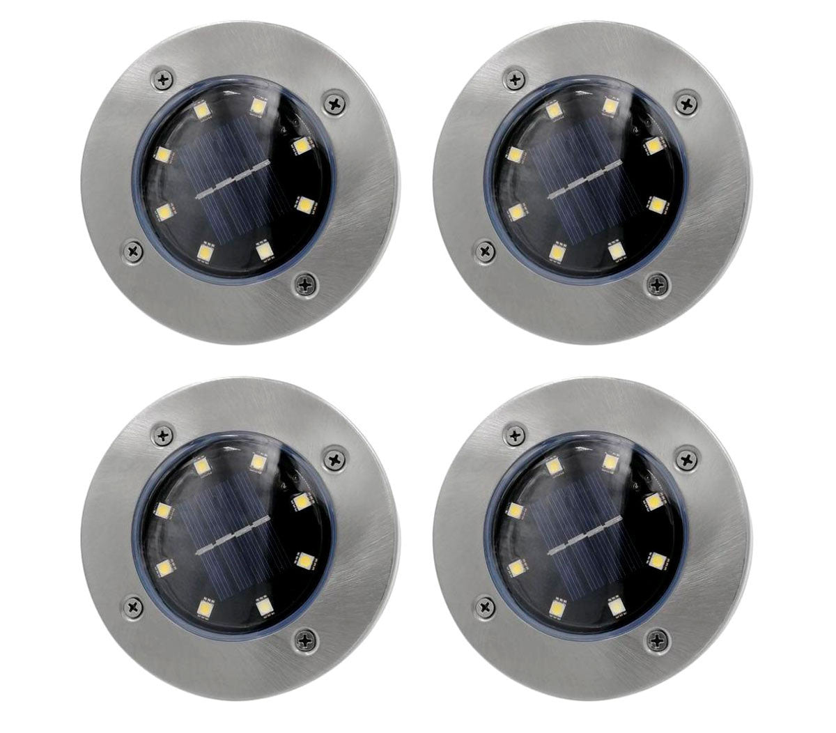 8 pz Projecteur d'Escalier Solaire 8 LED Lumière Froide Imperméable Extérieur