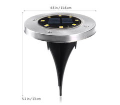 2 pz Projecteur Escalier Solaire avec 8 LED Lumière Froide Imperméable Extérieur