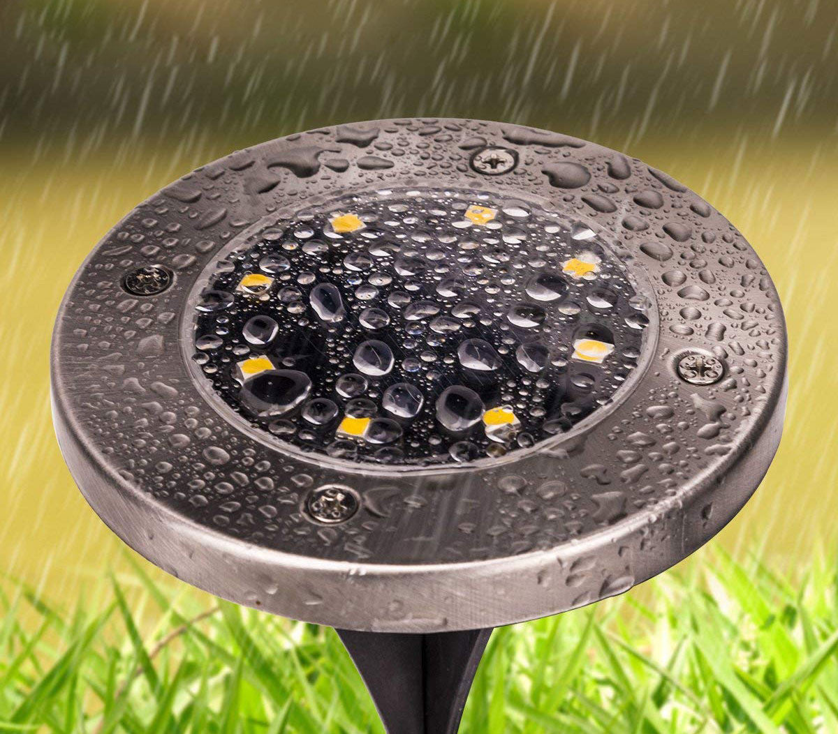 2 pz Projecteur Escalier Solaire avec 8 LED Lumière Froide Imperméable Extérieur