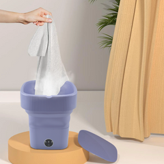 Mini Lave-linge Portable Pliable avec Essorage pour Linge en Voyage et Camping