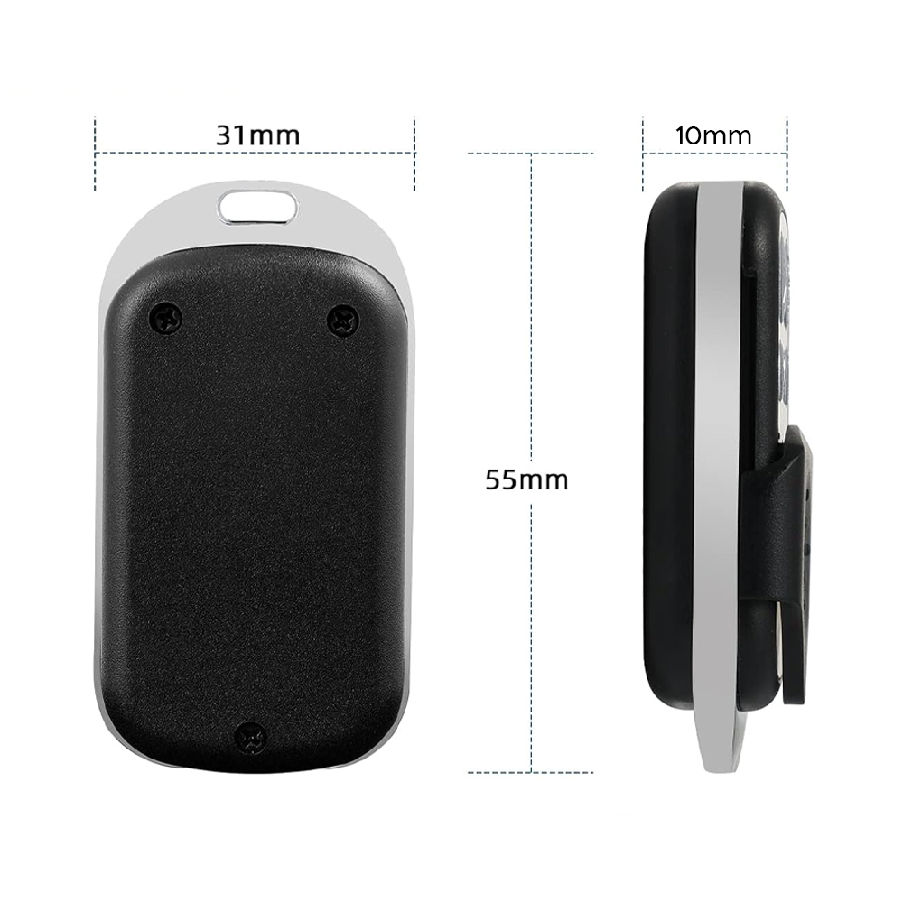 2 pz Télécommande Universelle 4 canaux 433MHz Multifonction Poche avec Crochet