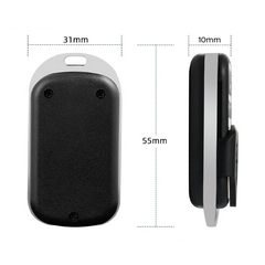 2 pz Télécommande Universelle 4 canaux 433MHz Multifonction Poche avec Crochet