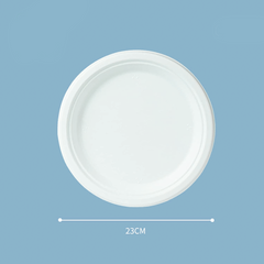 Pack de 200 assiettes en carton de 23 cm jetables, biodégradables et écologiques