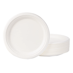 Pack de 200 assiettes en carton de 23 cm jetables, biodégradables et écologiques