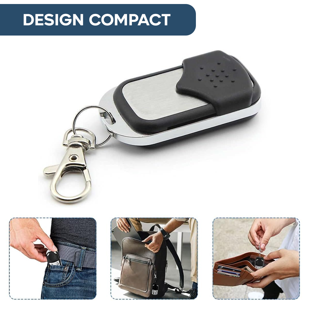 2 pz Télécommande Universelle 4 canaux 433MHz Multifonction Poche avec Crochet