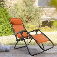 Chaise Gravita Zero pliante avec dossier inclinable fauteuil textilèneà étranger