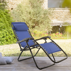Chaise Gravita Zero pliante avec dossier inclinable fauteuil textilèneà étranger