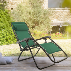 Set 2 chaises pliantes Gravità Zero avec dossier inclinable poltrona textilène