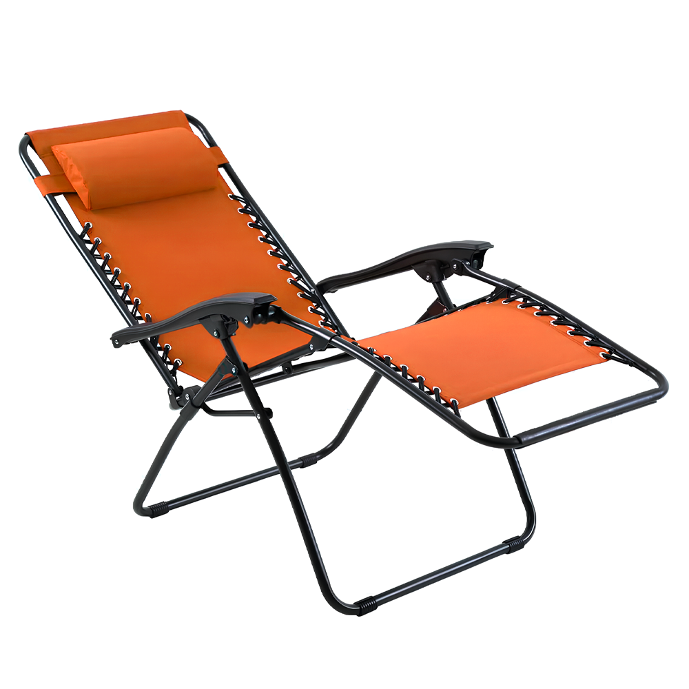 Set 2 chaises pliantes Gravità Zero avec dossier inclinable poltrona textilène