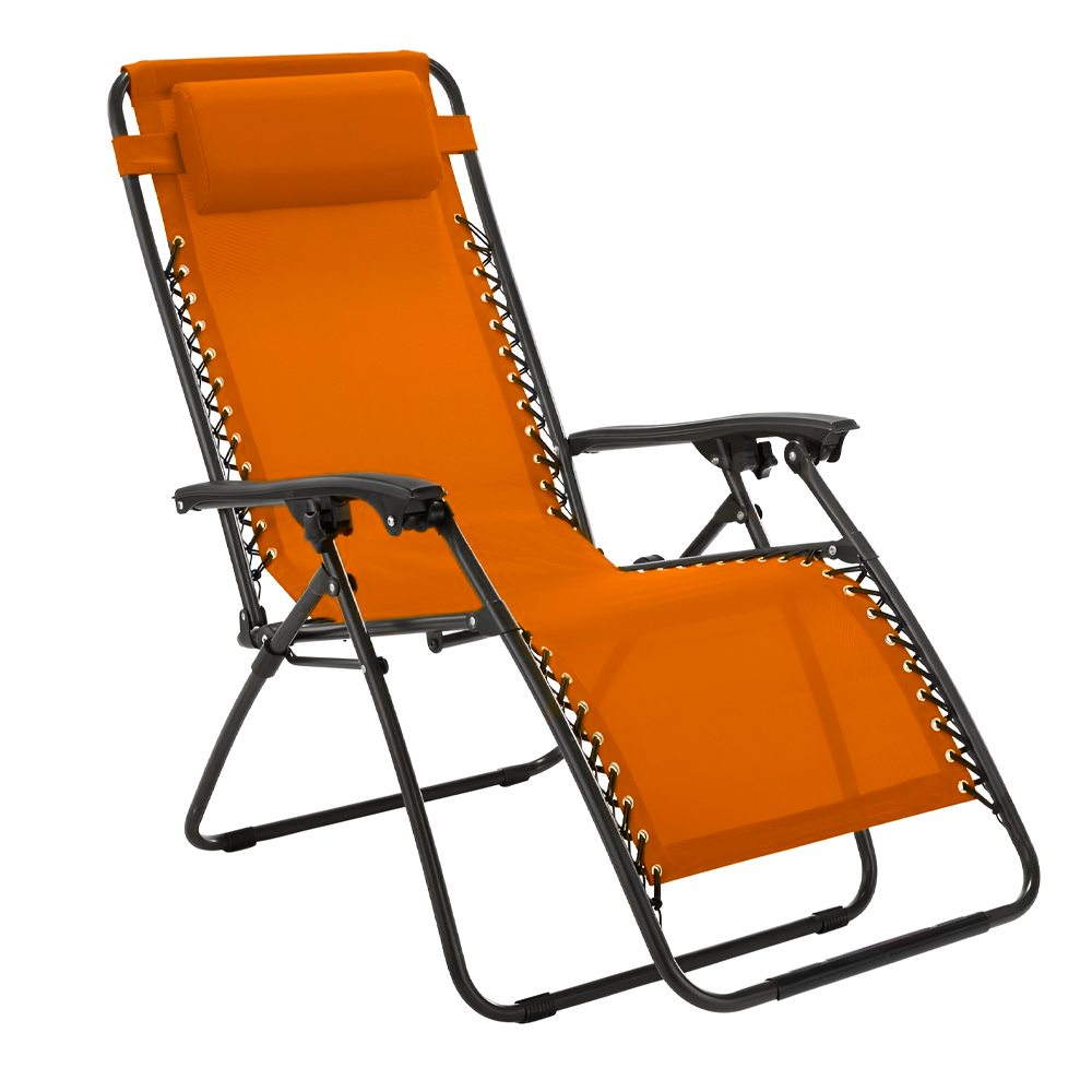 Set 2 chaises pliantes Gravità Zero avec dossier inclinable poltrona textilène