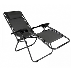 Set 2 chaises pliantes Gravità Zero avec dossier inclinable poltrona textilène