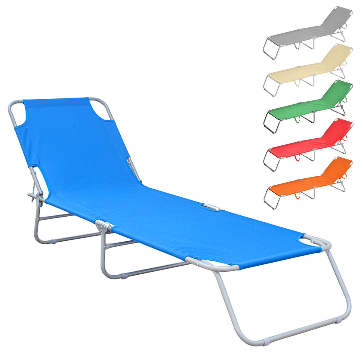 2309 Transat pliant avec dossier réglable pour plage ou jardin