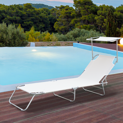 2309P Transat pliant avec dossier réglable et parasol