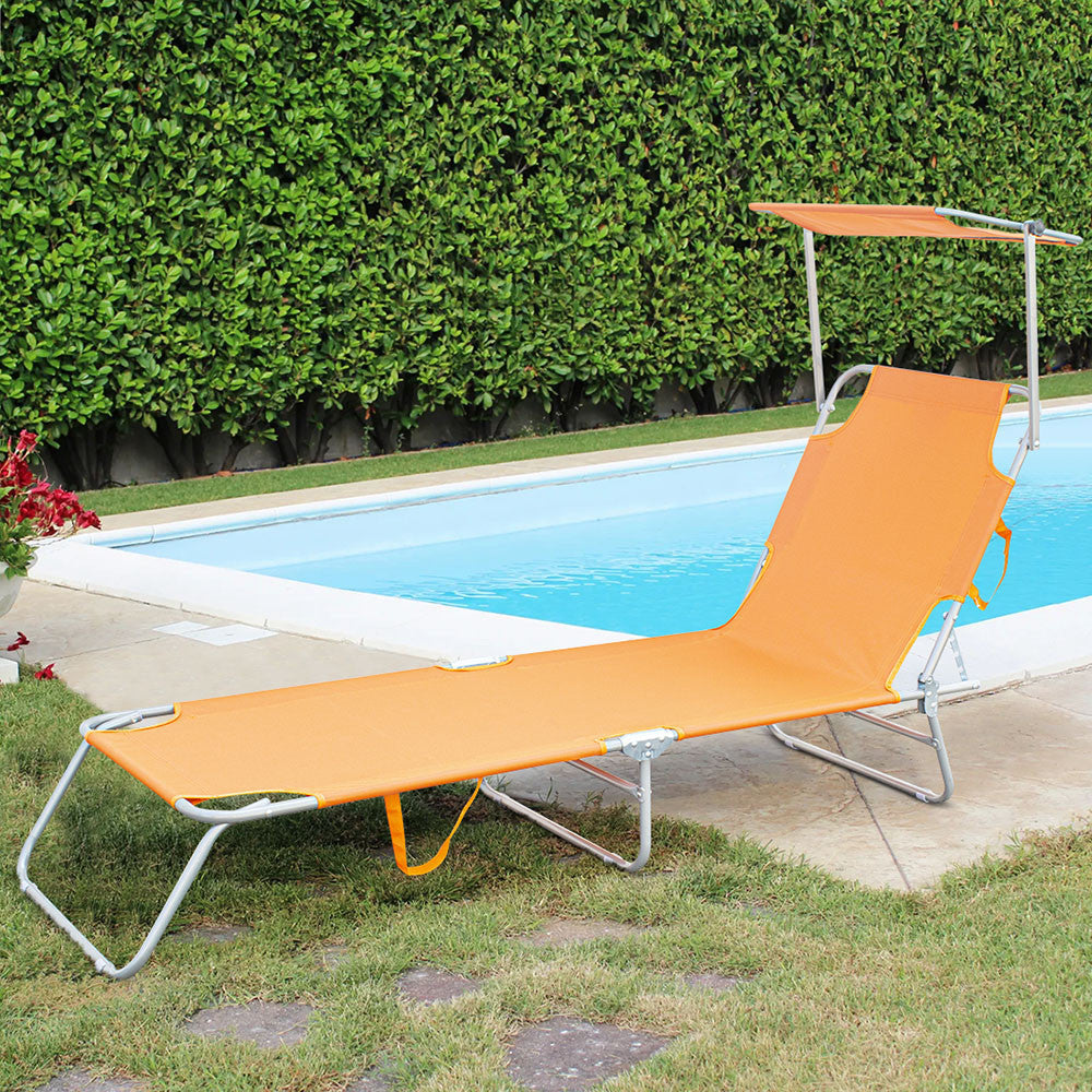 2309P Transat pliant avec dossier réglable et parasol