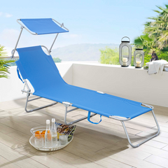 2309P Transat pliant avec dossier réglable et parasol