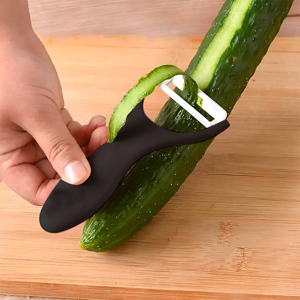 Ensemble de 5 couteaux de cuisine en pierre avec éplucheur en céramique