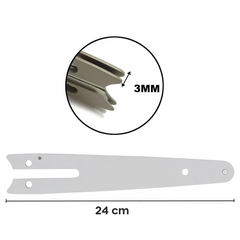 Barre rechange acier de 8 pouces pour mini tronçonneuse électrique à batterie 8"