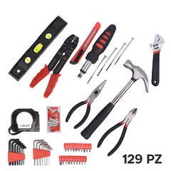 Kit Malette 129 pz Ensemble bricolage professionnel Accessoires variés mallette