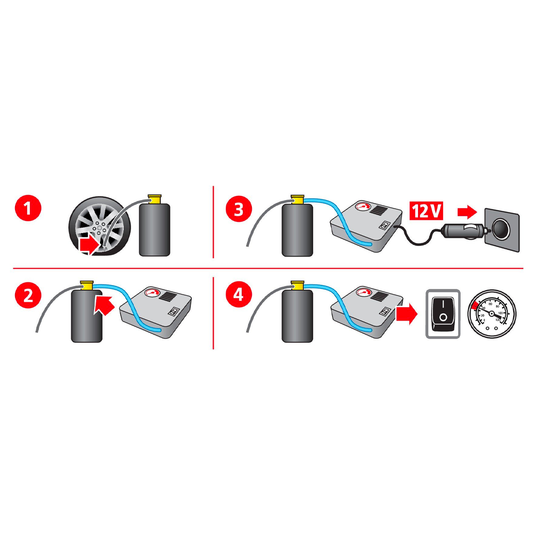 Scellant universel pneus kit réparation perforations de 6,5 mm liquide de 450 ml