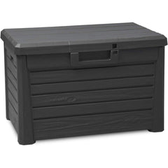 Coffre conteneur Rangement 160 LT en Résine Effet Bois pour Jardin 50.5x46.5x73
